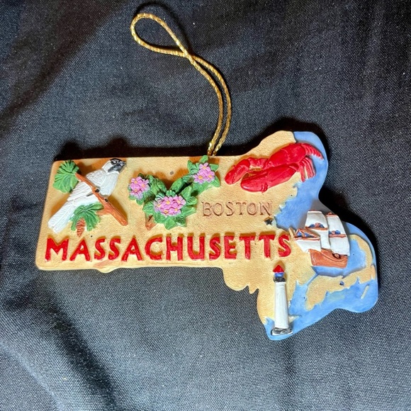 MASSACHUSETTS Shaped Ornament - Picture 2 of 2